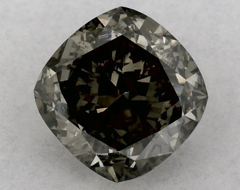  0.92 Carat Gray SI1  cushion modified diamond